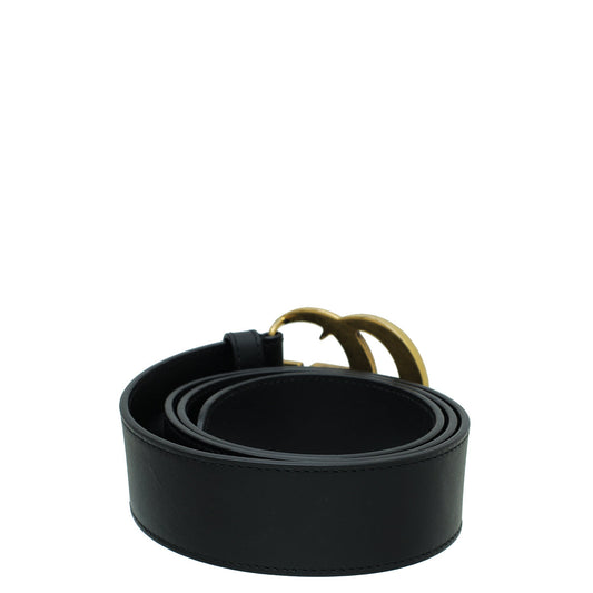 Gucci Black Double G Buckle Belt 36