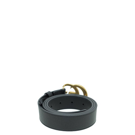 Gucci Black Double G Buckle Belt 38