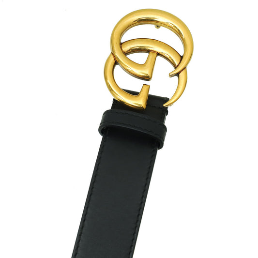 Gucci Black Double G Buckle Belt 36