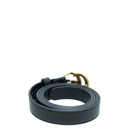 Gucci Black Double G Buckle Belt 34