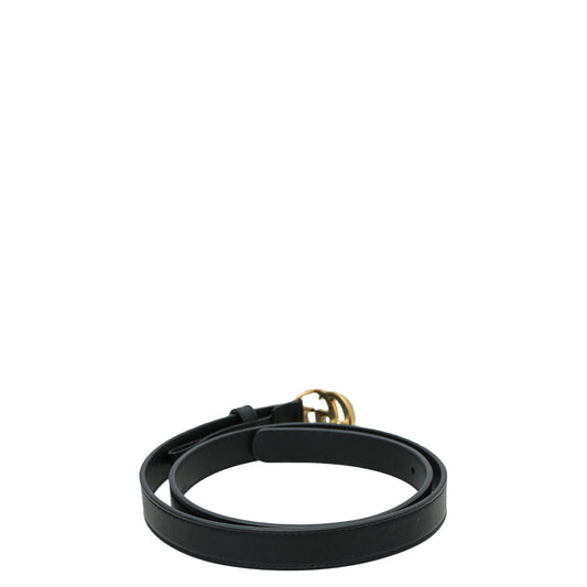 Gucci Black Double G Buckle Belt 30