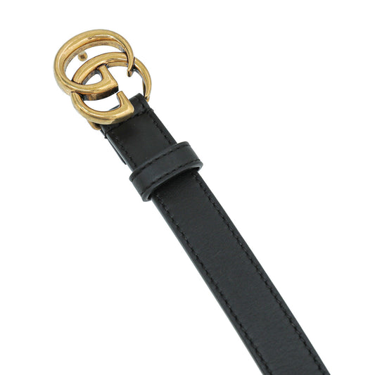 Gucci Black Double G Buckle Belt 30