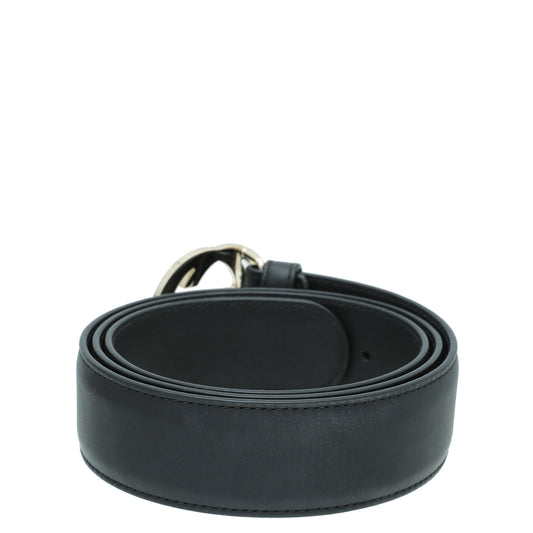 Gucci Black Double G Buckle Belt 38