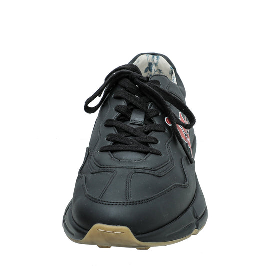Gucci Black Rhyton LA Angels Print Sneaker 7.5