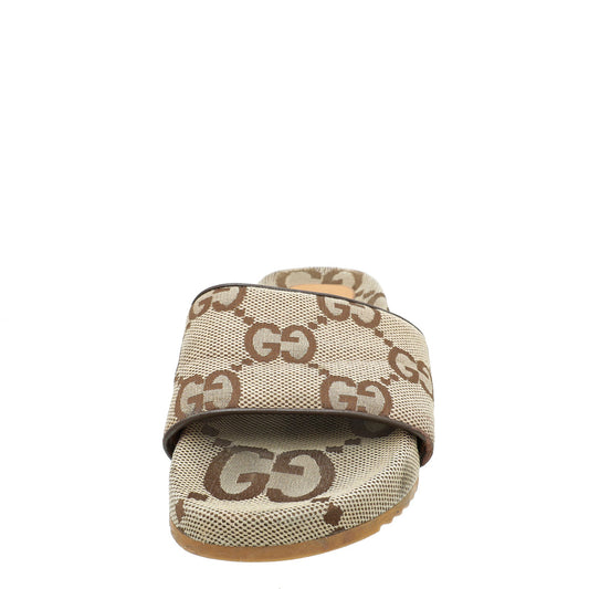 Gucci Bicolor GG Slide Maxi Sandals 9