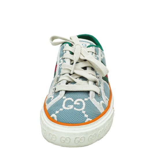 Gucci Bicolor GG Linen Fabric Tennis 1977 Sneaker 36.5