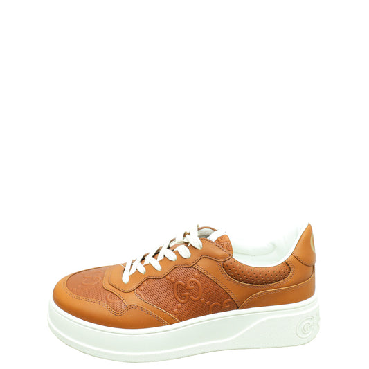 Gucci Brown Jumbo GG Embossed Sneakers 8