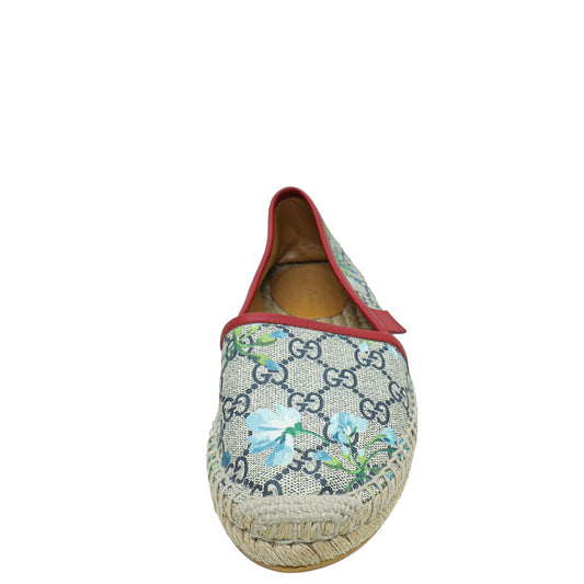 Gucci Bicolor GG Blooms Print Flat Espadrille 35