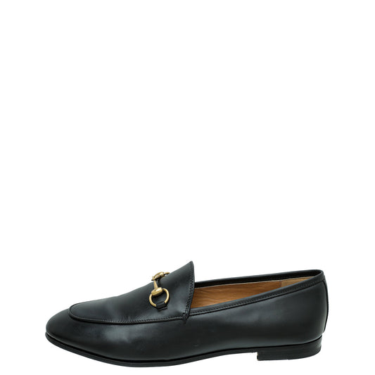Gucci Black Jordaan Horsebit Loafer 39