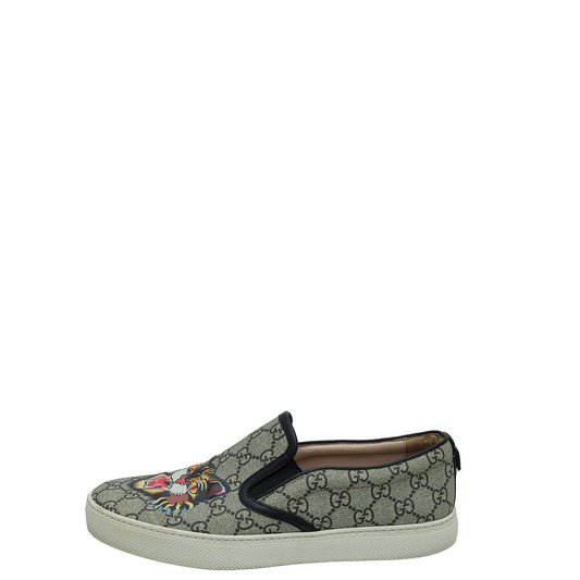 Gucci Bicolor GG Supreme Angry Cat Men's Slip-On Sneakers 8