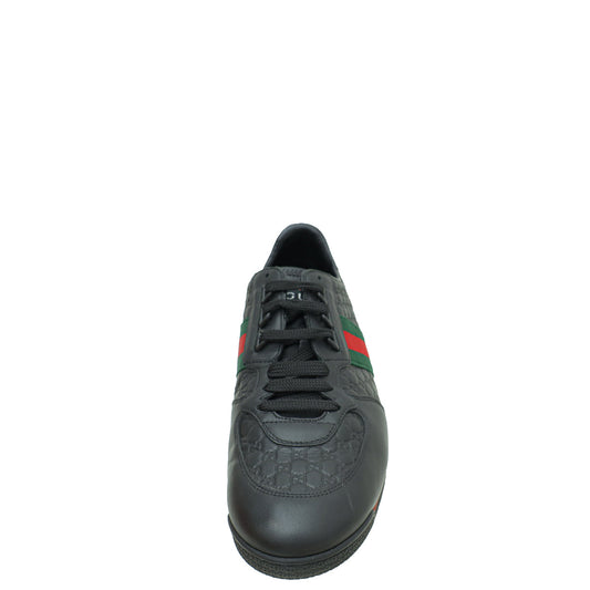 Gucci Black GG Microguccissima Web Sneaker 8