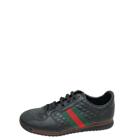 Gucci Black GG Microguccissima Web Sneaker 8