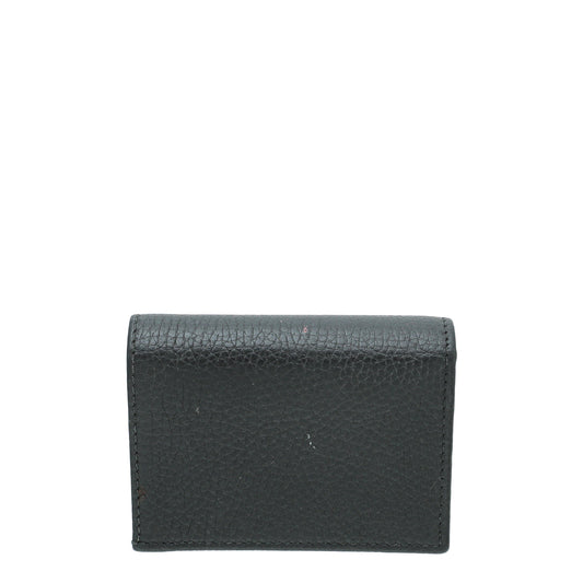 Gucci Black GG Marmont Butterfly Card Case