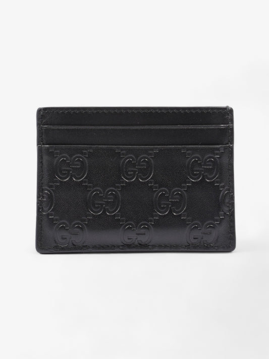 Gucci Guccissima Card Holder Black Empreinte Leather