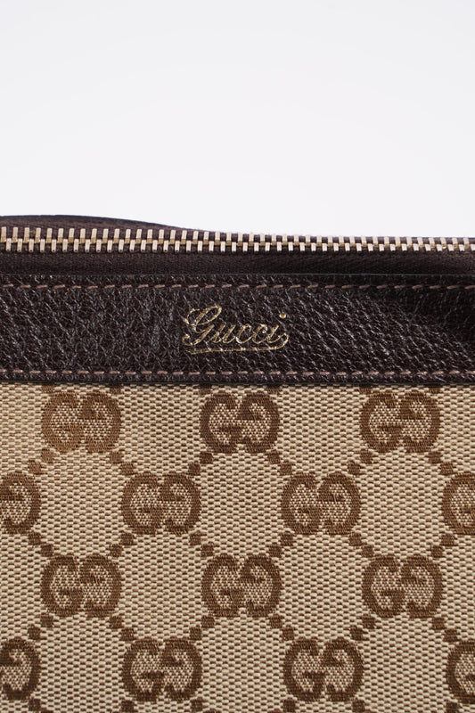 Gucci Abbey GG Tote GG Supreme / Brown Leather Canvas