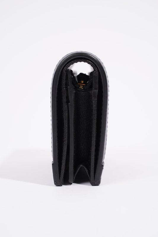 Gucci GG Matelasse Card Case Black Matelasse Leather
