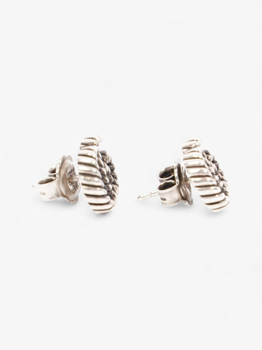 Gucci GG Stud Earrings Silver Silver Sterling