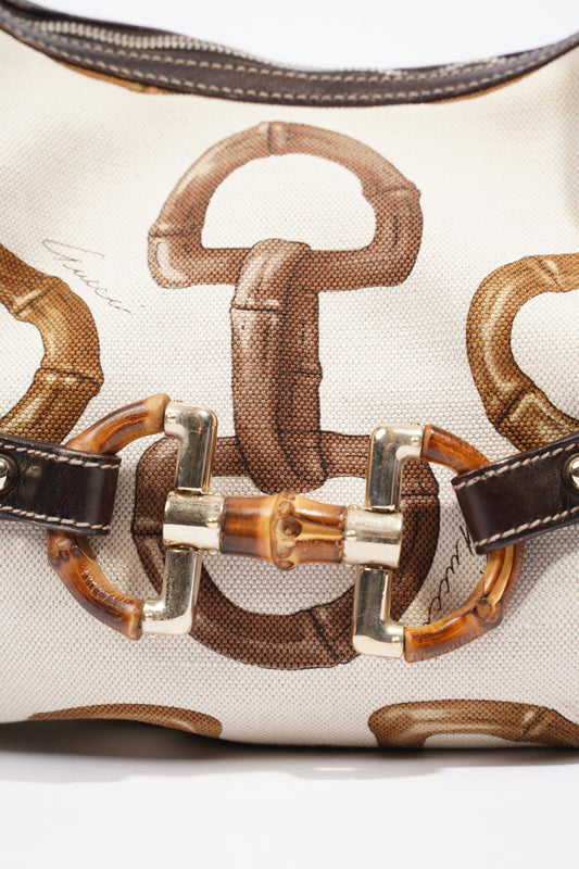 Gucci Horsebit Amalfi Cream / Brown Canvas