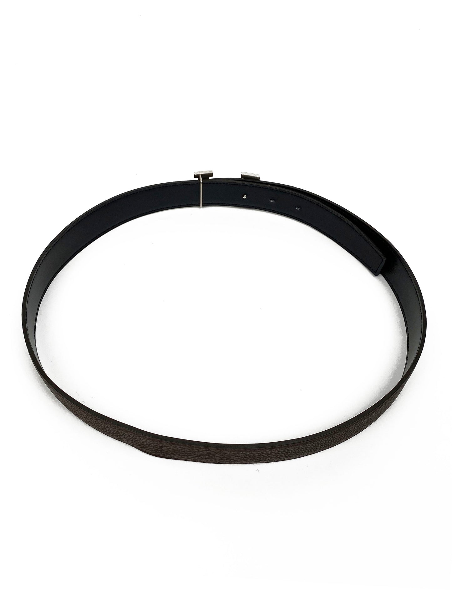 Hermes Men's Martelee Black & Brown Reversible Belt