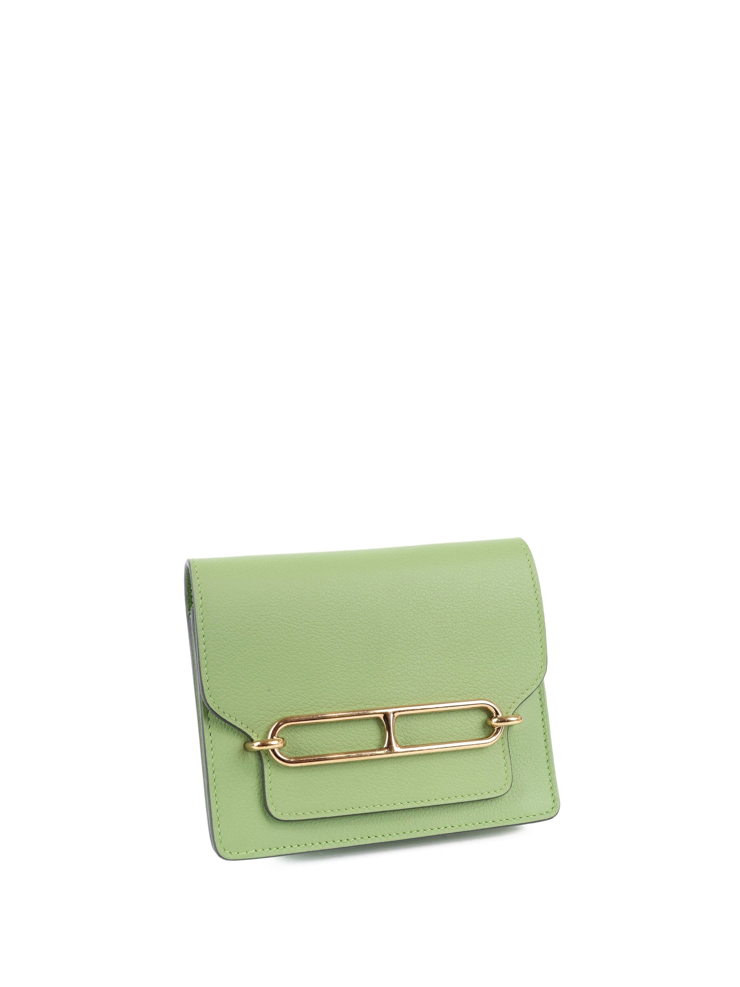 Hermes Roulis Slim Evercolor Leather Vert Criquet Z stamp