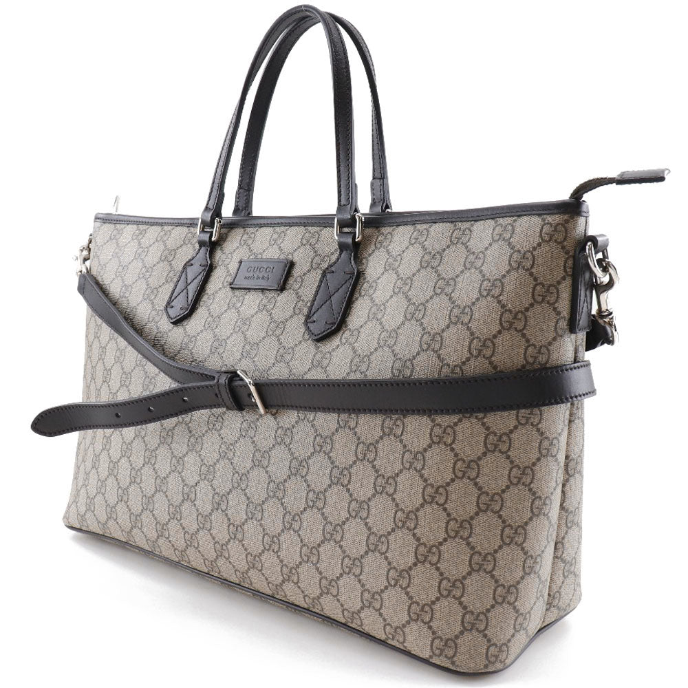 GUCCI Tote Bag 410748 GG Supreme canvas, leather Brown 2WAYShoulder GG Supreme Women Used