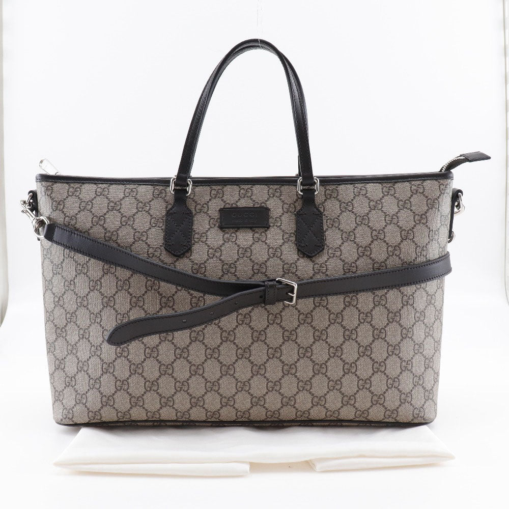 GUCCI Tote Bag 410748 GG Supreme canvas, leather Brown 2WAYShoulder GG Supreme Women Used