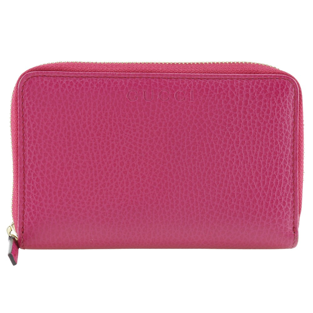 GUCCI Bifold Wallet 420113  Calfskin pink Zip Around Women Used