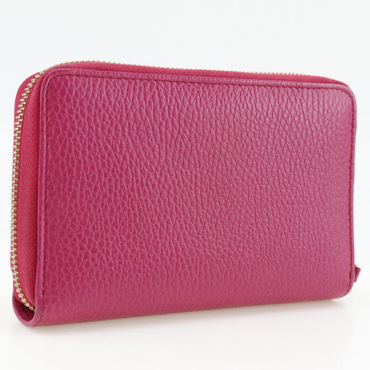 GUCCI Bifold Wallet 420113  Calfskin pink Zip Around Women Used