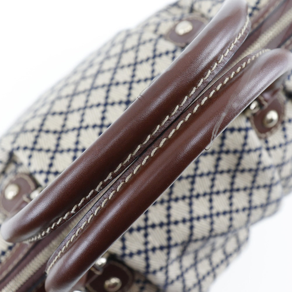 GUCCI Handbag 247902 Canvas, Leather Brown, Navy Diamante Sukey Women Used