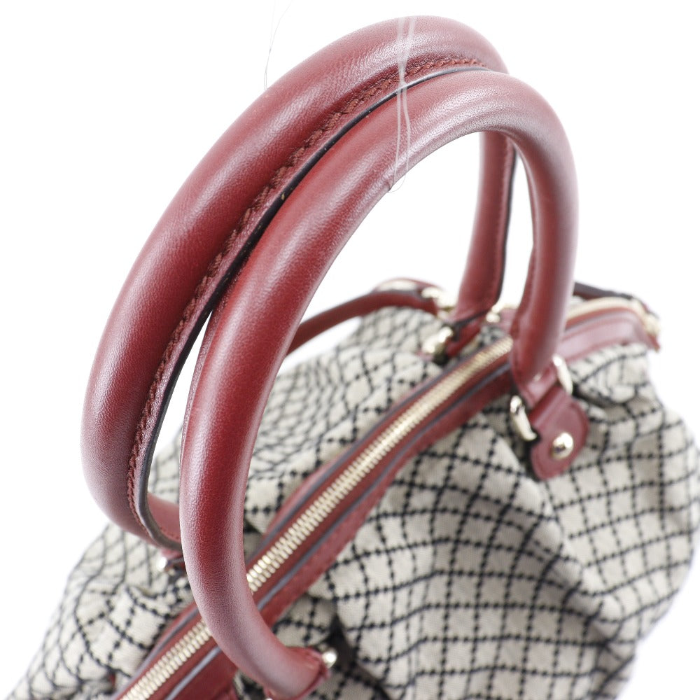 GUCCI Handbag 223974 GG canvas Gray, Red Sukey Diamante Women Used