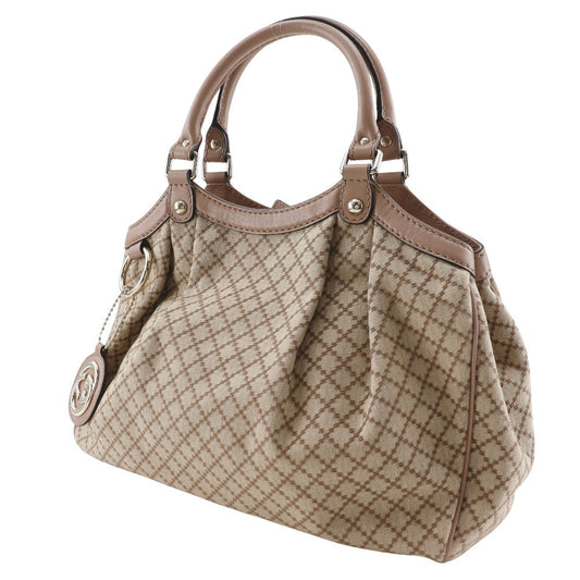 GUCCI Handbag 211944 canvas Beige / pink Diamante Sukey bag