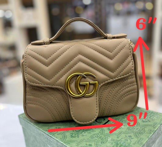GUCCI GG Marmont Mini Top Handle Sling Bag (white)