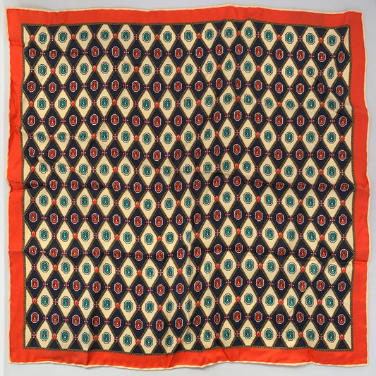 Gucci Geometric Jewel Print Pocket Square in Ivory