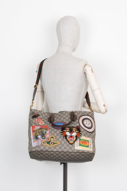 GUCCI Convertible Tote Bag GG Supreme