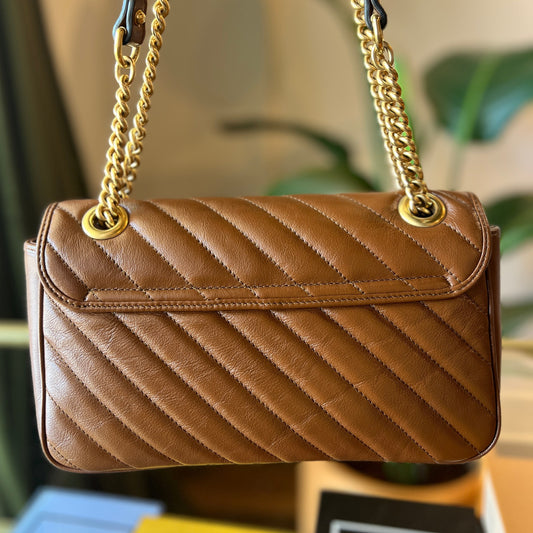 GUCCI Azalea Calfskin Matelasse Diagonal GG Marmont