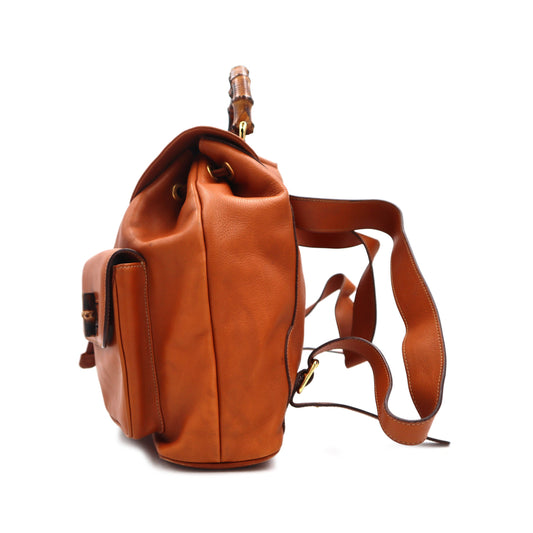 Gucci Bamboo Leather Backpack