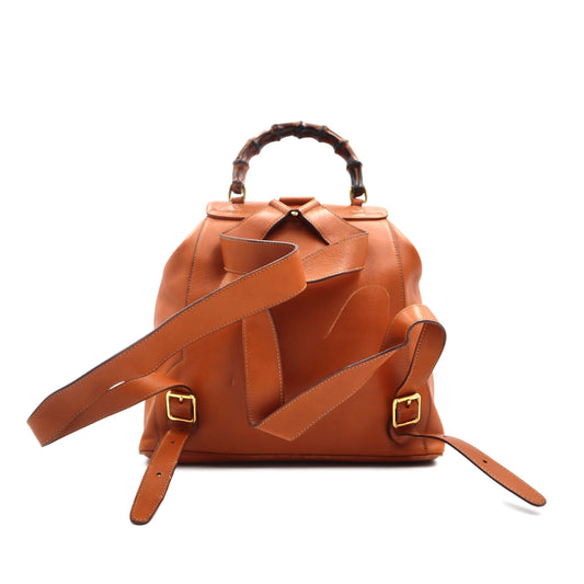 Gucci Bamboo Leather Backpack