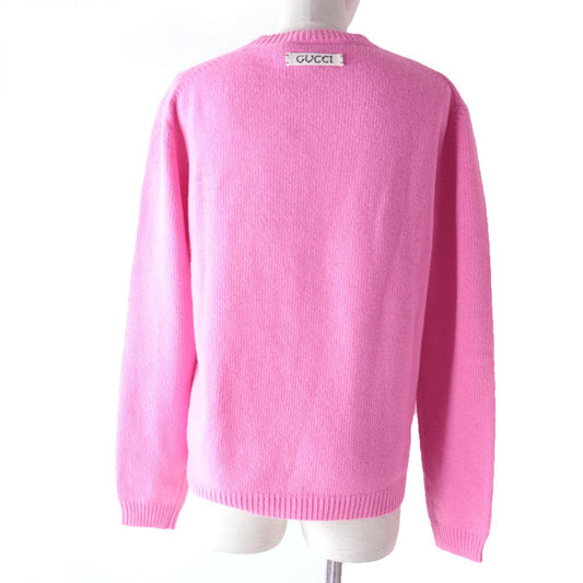 GUCCI knit Outer: 100% wool, part: 37% cotton, part: 37% rayon, part: 26% polyester pink Women S Used