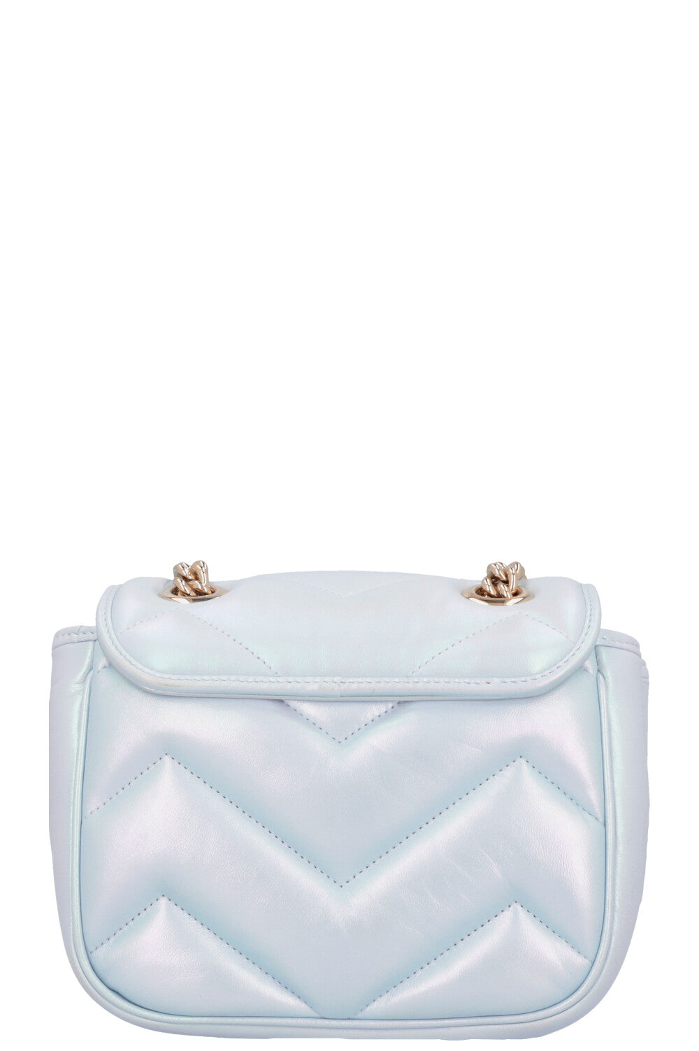 GUCCI GG Marmont Mini Shoulder Bag Blue Iridescent