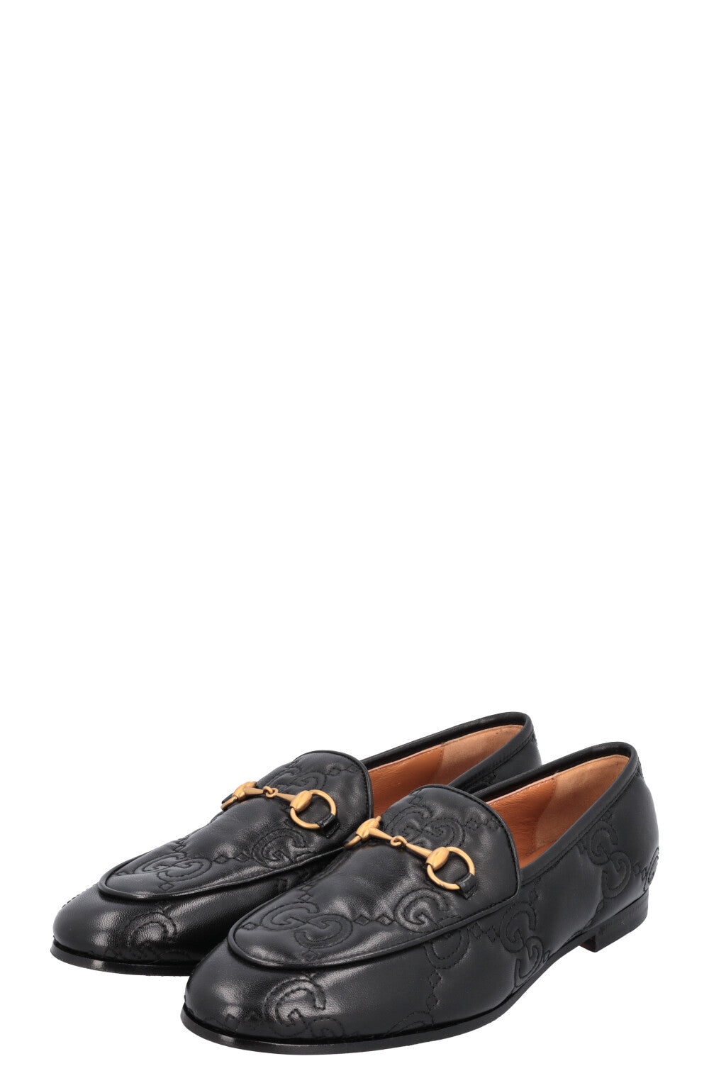 GUCCI Jordaan Embroidered GG Loafers Black