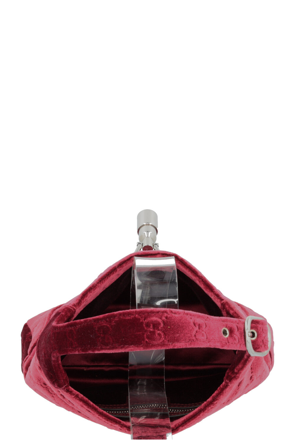 GUCCI Mini Jackie 1961 Velvet Jacquard Brugundy