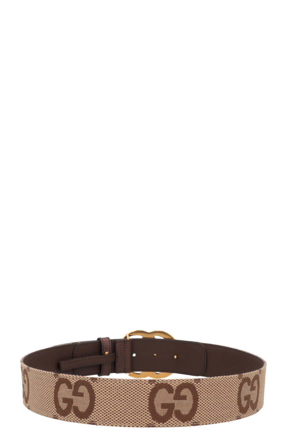 GUCCI Jumbo GG Marmont Belt Brown