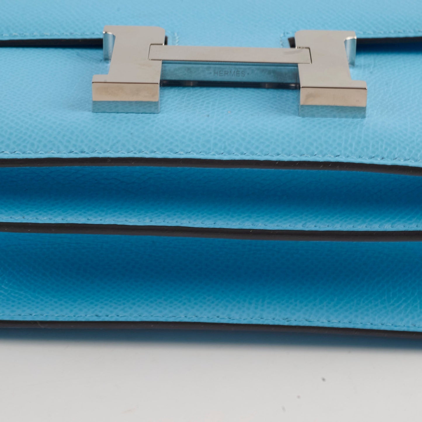 Hermes Mini Constance Epsom Bleu Celeste B Stamp 2023