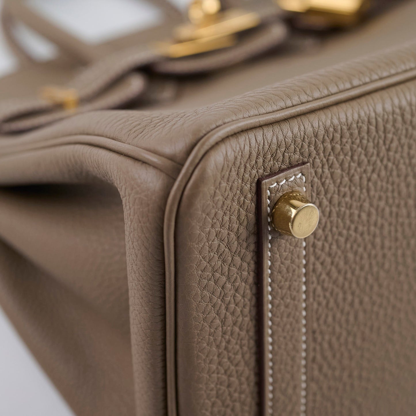 Hermes Birkin 25 Togo Etoupe W Stamp