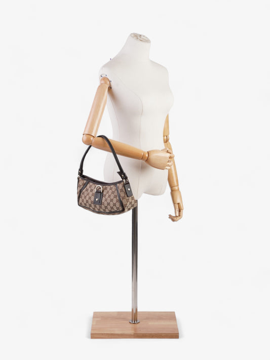 Gucci Abbey Beige And Ebony GG Supreme / Brown Canvas