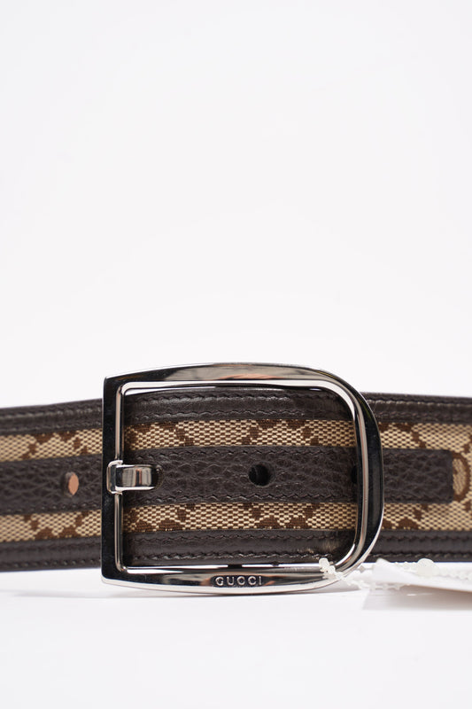 Gucci Belt Supreme / Brown Canvas 85cm 34"