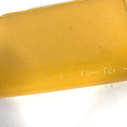 GUCCI Coin case 255452 enamel yellow Sima line Micro Guccisima Women Used