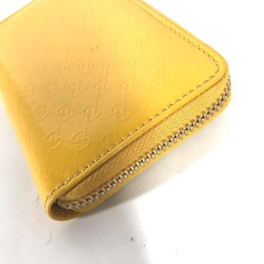 GUCCI Coin case 255452 enamel yellow Sima line Micro Guccisima Women Used