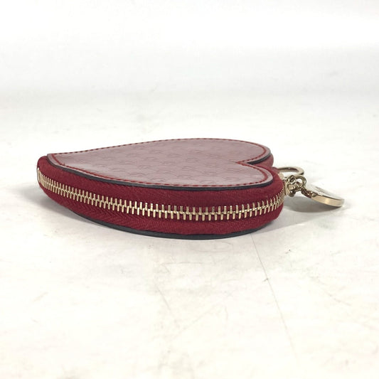 GUCCI Coin case 152615 Patent leather Red heart GG Micro Guccissima