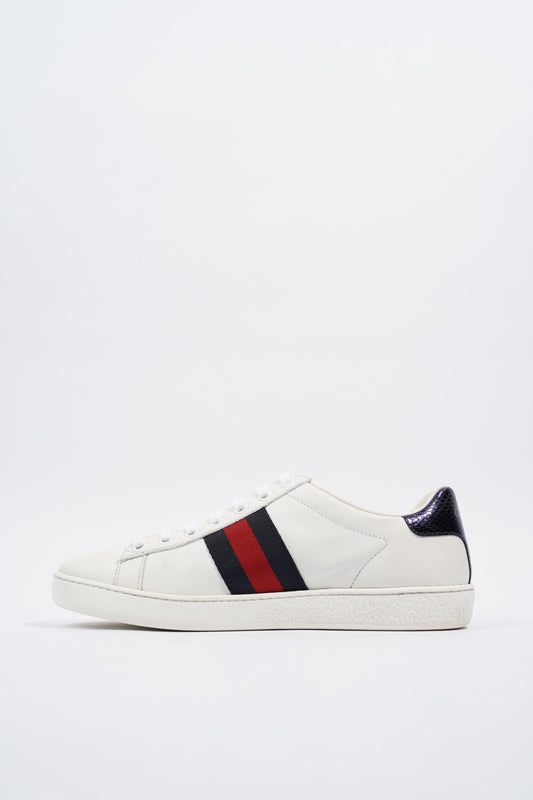 Gucci Ace Embroidered White / Navy / Red Leather EU 36 UK 3